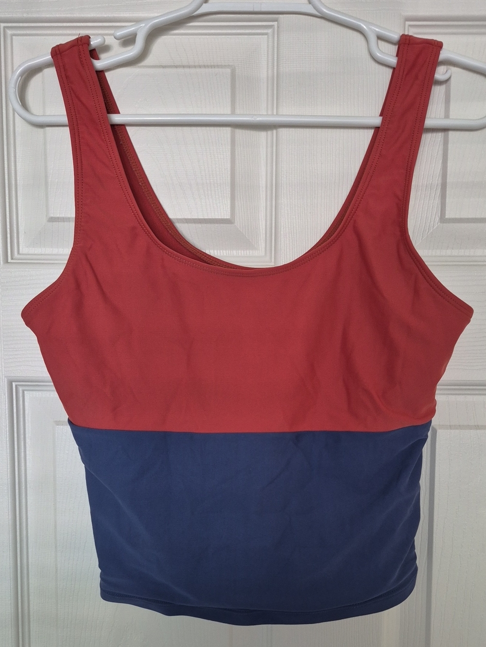 Colorblock cropped swimsuit, size m